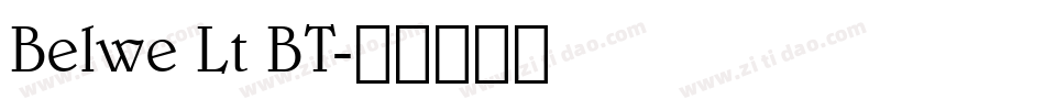 Belwe Lt BT字体转换